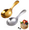 CALLYSONIC 2 cucchiai piccoli con manico corto, cucchiaio per gelato in acciaio inox, paletta per farina, porzionatore per gelato, cucchiaino da espresso, cucchiaio per cereali, cucchiaio per caffè,