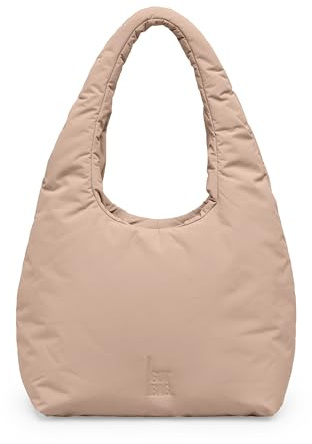 GOT BAG Shoulder Bag CLOUD | Recycelte Nylon Puffer Handtasche | Recycelte Nylon Shopper Tasche | Wasserabweisende Puffy Schultertasche mit Magnetverschluss (sandbar)