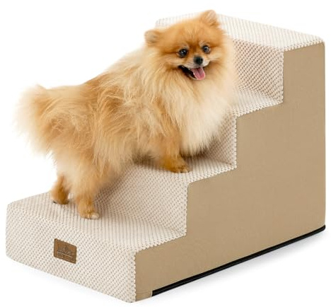COZY KISS Escalier large pour chiens de petite taille - Marches pour animaux domestiques pour lit, canapé, voiture - Escalier antidérapant pour vieux chats, chiots et chiens de petite et moyenne