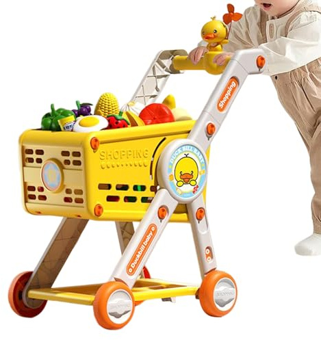 Chariot de courses - Jouet avec accessoires - Jeu de rôle interactif - Pour fille - Anniversaire - Enfant de maternelle