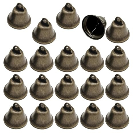 20 Piezas Campanillas de Metal Vintage - Para Manualidades, Decoración Navideña, Bodas, Móviles de Viento y Proyectos Creativos