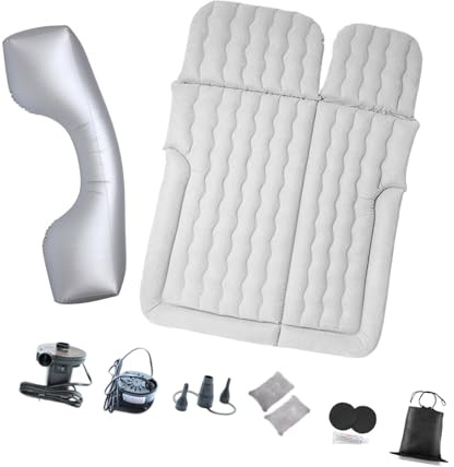 INSEOWI Colchón 2 En 1 Impermeable para Cama De Aire Viaje Listo SUV Base A Prueba Golpes Almacenamiento Compacto PVC Campistas Colchón Aire SUV Y Sedán