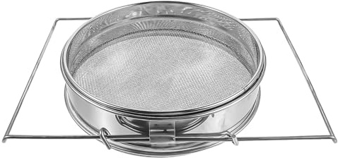 Angoily Colador de Miel de Acero Inoxidable Doble Capa Filtro Metálico Resistente para Apicultura Cedazo Práctico para Miel y Jugos Equipo Extractor 1 Pieza