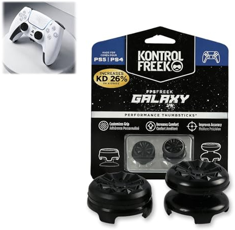 Fundas para Pulgares de Alto Rendimiento Compatible con PS4 y PS5, Mejoran la Precisión y el Control, Incluyen Botón de Disparo Alto y Medio, Diseño Antideslizante, Mayor Comodidad