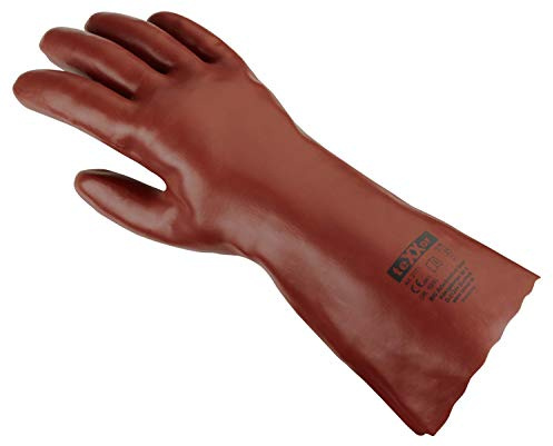 teXXor Handschuhe PVC-Handschuhe ROTBRAUN rotbraun 10