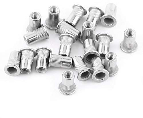 Écrou à Rivet en Acier Inoxydable, éCrou à Rivet Aveugle Fileté à Tête Plate M3-M8, Ecrous Filetés à Tête Plate(M3)