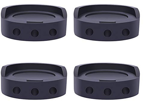 tappeto lavatrice antivibrazione, tappetino per la protezione del pavimento per aumentare l'altezza dei mobili, tappetino antiscivolo in gomma nero per asciugatrice, frigorifero, divani - 4 pezzi