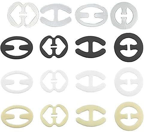 Bra Strap Clips,16 PCS Bra Straps Holder Control Clips Plastic Bra Cross Back Clip Anti-slip Buckles Bra Conceal Strap for Racer Back Tank Tops