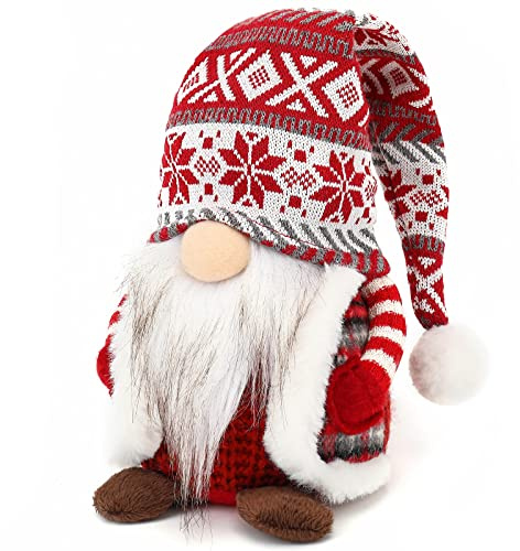 OIMIMY Gnome Christmas Decorations Ornaments Santa Swedish Nordic Tomte Elf Stuffed Dwarf Thanksgiving Valentines Birthday Christmas Gnomes Plush Decor for Home Tiered Tray Tabletop