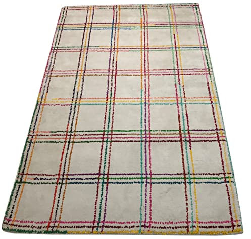 Orientmatta ull viskos handgjord matta handtuftad 110 x 170 cm
