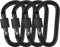 YOFASEN 4PCS Small Black Carabiner Clip - D-ring Locking Carabiner Clip Heavy Duty with Screw Lock Aluminum Alloy Locking Key Chain Carabiner Clips Hook for, Backpack, Keyring, Hiking