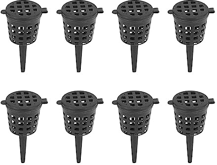 100pcs Bonsai Fertilizer Baskets, Fertilizer Mesh Baskets, Portable Aquarium with Lid Planting Nutrition Cups, Plant Grow Fertiliser Container Box for Succulent, Orchid, Bonsai
