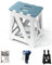 BLACKSPACE Hocker Klappbar, Stabil & Anti-Rutsch Faltbar Tritthocker, Tragbarer Leichtgewichtig, Ideal für Bad, Toilette, Küche - 40cm Hoch (Blau/Weiß)
