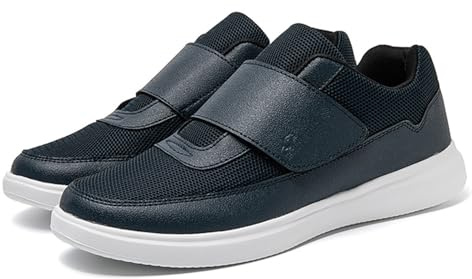 Générique Chaussures orthopédiques pour homme Basket Scratch DiabéTique Sans Lacets Homme de sport à enfiler Orthopédiques Pied Large Orthopedique(Blue,44 EU)