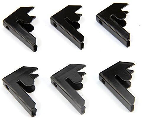 Monster Racking T-Rax Garage Shelving Bay Connector Clips, Pack of 6, Black