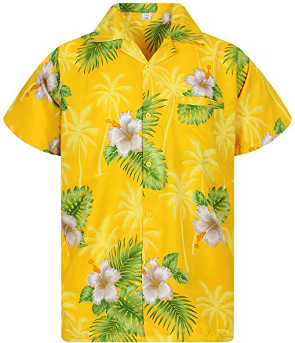 V.H.O. Funky Chemise Hawaïenne | Hommes | XS - 12XL | Manche-Courte | Poche-Avant | Hawaiian-Imprimer | Wedding | Différentes Couleurs