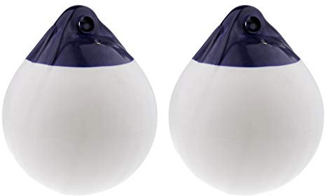 HomeDecTime 2er Set Bootsfender Boot Rundfender Kugelfender - Weiß, 25 x 31 cm