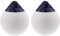 HomeDecTime 2er Set Bootsfender Boot Rundfender Kugelfender - Weiß, 25 x 31 cm