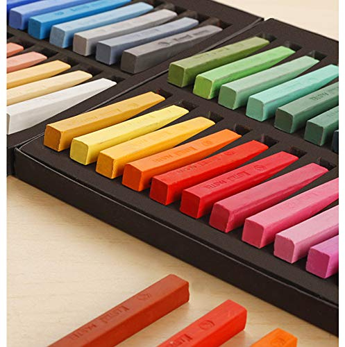Entweg Pastels artiste,Pastel carré ensemble 12/24/36/48 couleurs doux pastel sec artiste craie pastel bâtons non toxiques pour l'école de bureau art dessin peinture fournitures