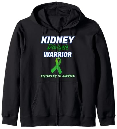 Kidney Dialysis Warrior Hemodialysis Peritoneal patient gift Zip Hoodie