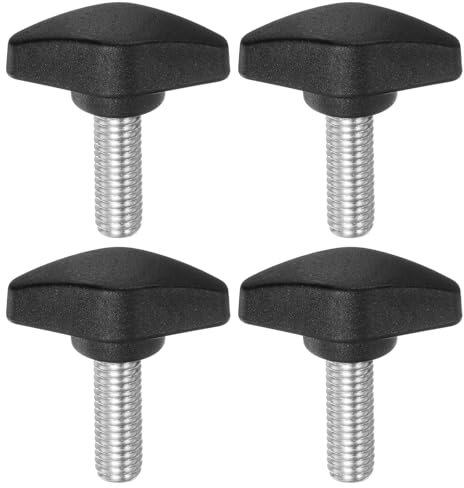 QUARKZMAN 4 Stück Rändelschrauben M8 x 20mm Flügelschraube mit T-förmige Handgriff, Verzinkte Kohlenstoffstahl Gewindebolzen Daumenschrauben 36mm Spannschraubenknopf für Schnellentfernung