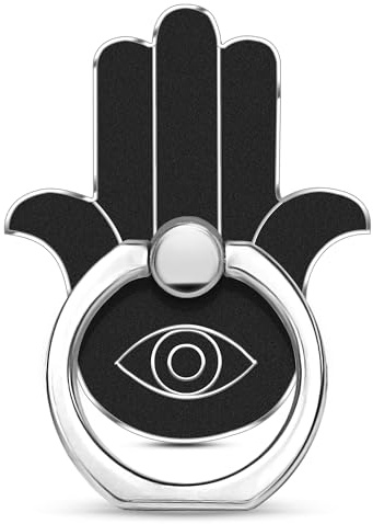 TACOMEGE Hand Phone Grip Holder, Evil Eye Phone Ring Stand Compatible with Smartphone, Tablet, E-Reader, Etc (PHGR-BK)