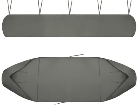 Housse de rangement imperméable pour auvent – Tissu Oxford 420D – Housse de protection contre la pluie et la neige pour auvents rétractables (4 m, gris)