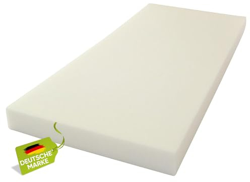 homesti Skumskiva i 140 x 70 x 8 cm, medelhårdhet, skummatta, kan skäras till som sittdyna, madrasser, gör-det-själv-projekt, pallar