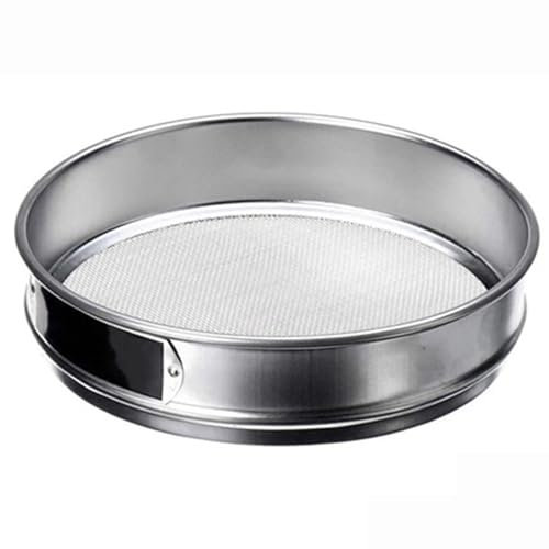 VALINK Round Garden Sieve, Garden Sieve Metal, Sieve, Portable Sifter Screen Filtering Earth and Stone Tools for and 1mm