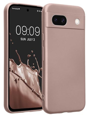 kwmobile Housse Compatible avec Google Pixel 8a Coque - Housse de téléphone Protection Souple en TPU - Baie Arctique métallique