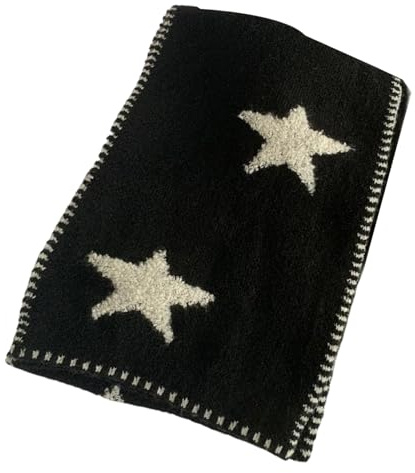 Geavonyg Bufanda Con Estampado De Estrellas Elegante Invierno Coreano Poliéster Suave Accesorio Unisex Para Actividades Aire Libre Bufanda Multifuncional Abrigo Chal