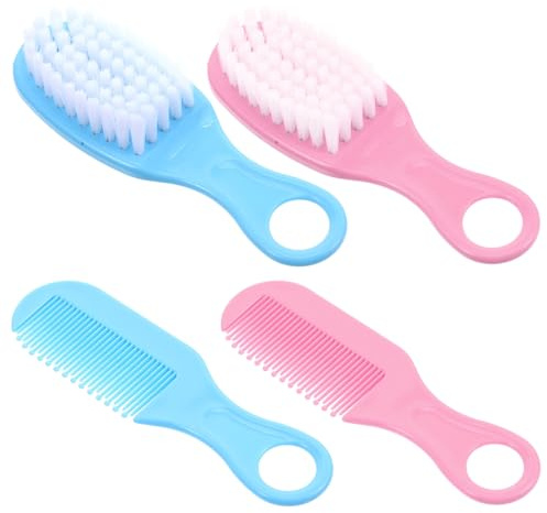 KOMBIUDA 2 Set Babymassageborstar För Hår Babyborste Nyfödd Hårborste Småbarn Flick Hårborste Nyfödd Babyborste Och Babyhårborste Spädbarnsborste Pp