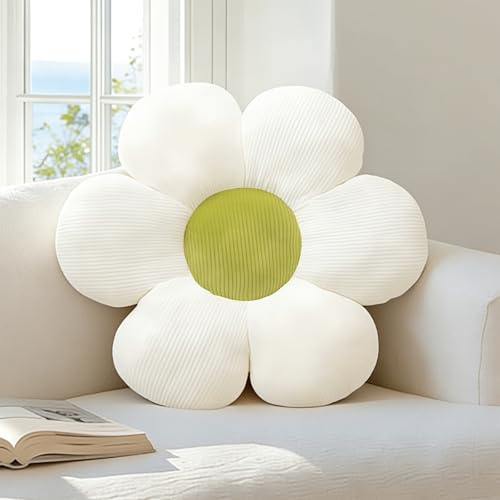 dellyy Cojines Sofa con Relleno Incluido, Almohada Decorativa Sofa, Cómodos y Resistentes, Ideales para Sala Estar, Balcón, Habitación, Sofa Exterior Jardín y Terraza (Blanco Verde, 50CM)