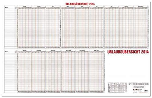 Urlaubsplaner 100x60cm GÜSS 12-30V 40 Mitarbeiter