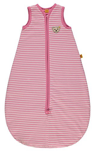 Steiff Schlafsack wattiert Jersey Ringel Jungen Mädchen morning glory,L 110,Rosa Baby, Kinder
