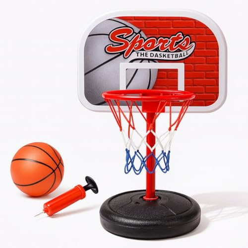Kidoloop Basketball Hoop for Kids, Adjustable Basketball Hoop Game, Net Ball Pump Backboard, Portable Basketball Indoor Outdoor Fun Activity, Ideal Sports Gift for Children