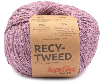 50g Recy-Tweed - Farbe 85 - malve - Garn aus recycelten Fasern