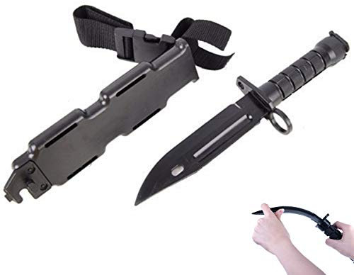 GLASSNOBLE Pinze Pinzette, Safe 1: 1 Coltello tattico in gomma per addestramento militare appassionati CS Cosplay Giocattolo Spada Primo Sangue Puntelli Modello Pugnale