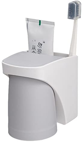Pared para Cepillo Dientes, Soporte para Pasta Dientes con Vaso, Soporte magnético extraíble, Organizador cepillos Dientes Multifuncional para el Cuarto baño