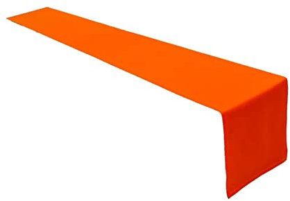 Lemos Home Hochwertiger Tischläufer Tischwäsche aus 100% Baumwolle Kollektion Konzept, Farbe & Größe wählbar (Tischläufer - 40x180cm, Orange)