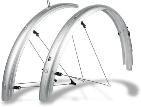 SKS Germany Unisex – Erwachsene Basic Schutzblechset, Silber, 65MM