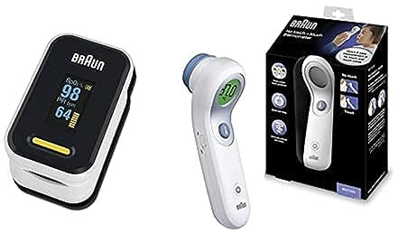 Braun Pulsoximeter 1 von +Braun Healthcare Berührungsfreies + Stirnthermometer, BNT300, Weiß