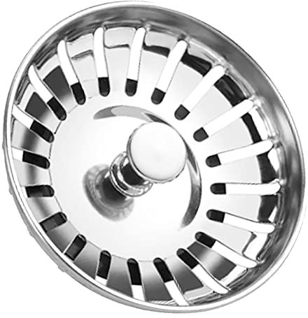 Stainless Steel Kitchen Sink Plug Strainer – Rust Free Kitchen Sink Strainer - Sink Plug Replacement for Food and Hole Hair Catcher - Hole Diameter 78mm