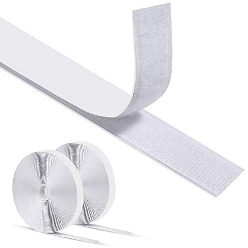 Sapphome 8M Adhesivo Doble Cara, 20 mm Hook y Loop Auto Adhesivo, Adhesivo Fuerte, para Mosquiteros Ventanas Marcos, Oficina, Doméstica, DIY
