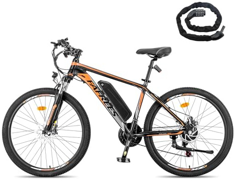 Fafrees Bici Elettrica, Bicicletta Elettrica Uomo, 21 Velocità Mountain Bike Elettrica 26 Pollici, 36V 13Ah Ebike da Città Donna 250W, Pedalata Assistita 100KM MTB, Hailong Nero Upgrade