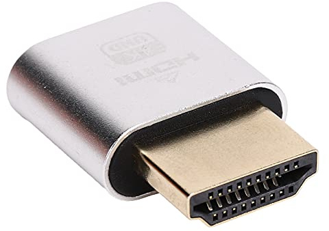 Gonetre Dummy High Definition Multimedia Interface Dummy-kontakt, 4K, hot-swappable emulator, virtuell emulator för 4K-skärm, silver