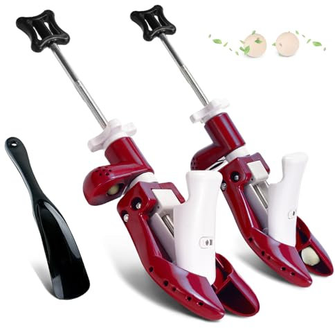 Masvan Estirador de zapatos para hombres y mujeres, pies gruesos y anchos, expansor de árbol de zapatos de 6 vías, longitud ajustable ancho y altura, tenis más amplios, aflojar, puntera de talón y