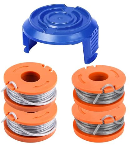 Strimmer Spool Compatible with Mac Allister MGTP18Li Trimmer Line,1.65mm 3m WX150 Spool Line Replacement for Macallister Strimmer (4 spool + 1cover)