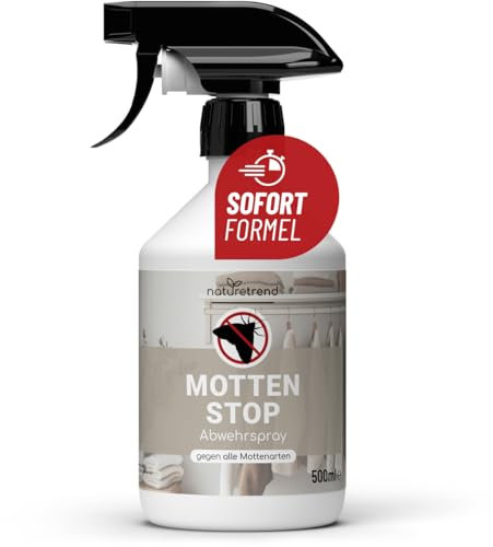 naturetrend Motten Stop 500ml - Mottenspray Wohnung mit Lavendel I Mottenschutz Mottenmittel für Kleidermotten I Anti Motten-Spray, Motten bekämpfen Alternative zu Kleidermottenfalle