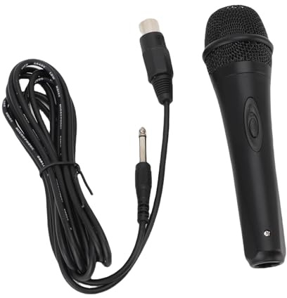 Fabater Microfono Dinamico Cablato, Microfono Vocale Cardioide Portatile con Cavo da 15 Piedi, per Karaoke Canto Conferenze Vocali Performance Dal attività All'aperto Al Coperto